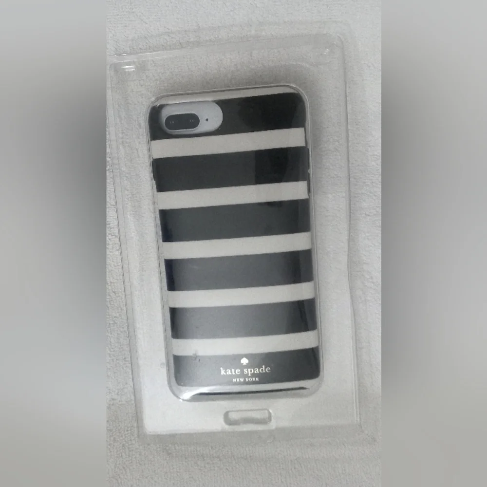 Kate Spade Black and White Striped Phone Case - NWC